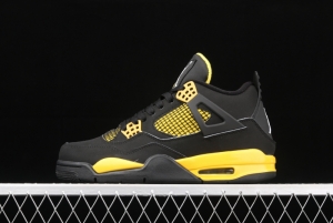 Air Jordan 4 Retro Black and Yellow 308497-008