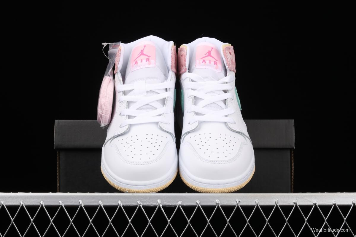 Air Jordan 1 Mid GS Ice Cream Bang Basketball shoes DD1666