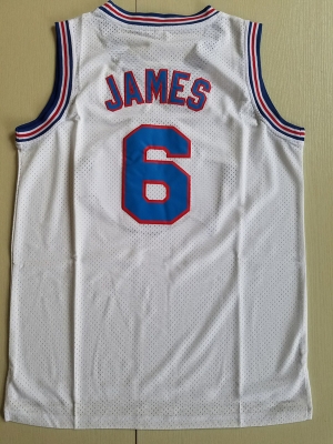 LeBron James 6 Movie Edition White Basketball Jersey