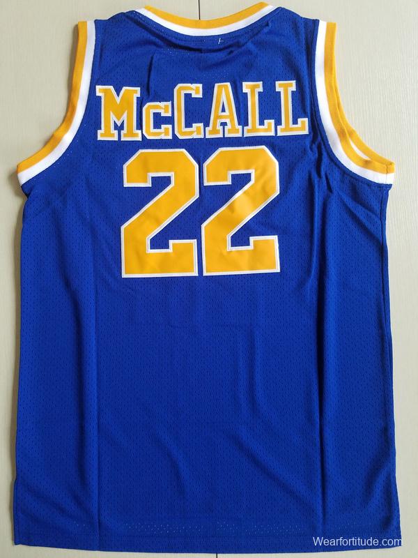 Quincy McCall 22 Crenshaw High School Blue Basketball Jersey Love and Basketball