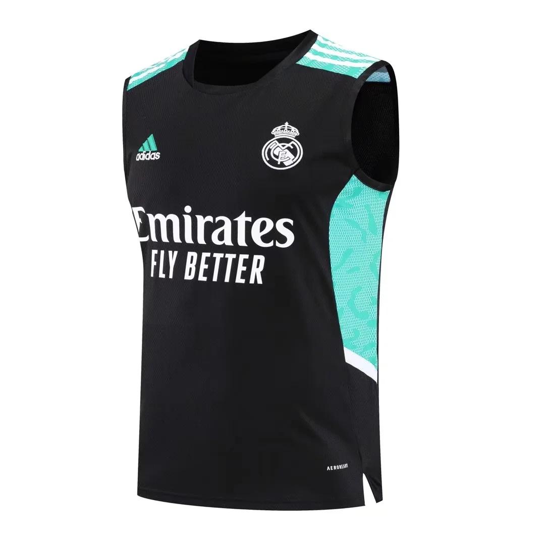 22/23 Real Madrid Pre-match Training Jersey Black Vest