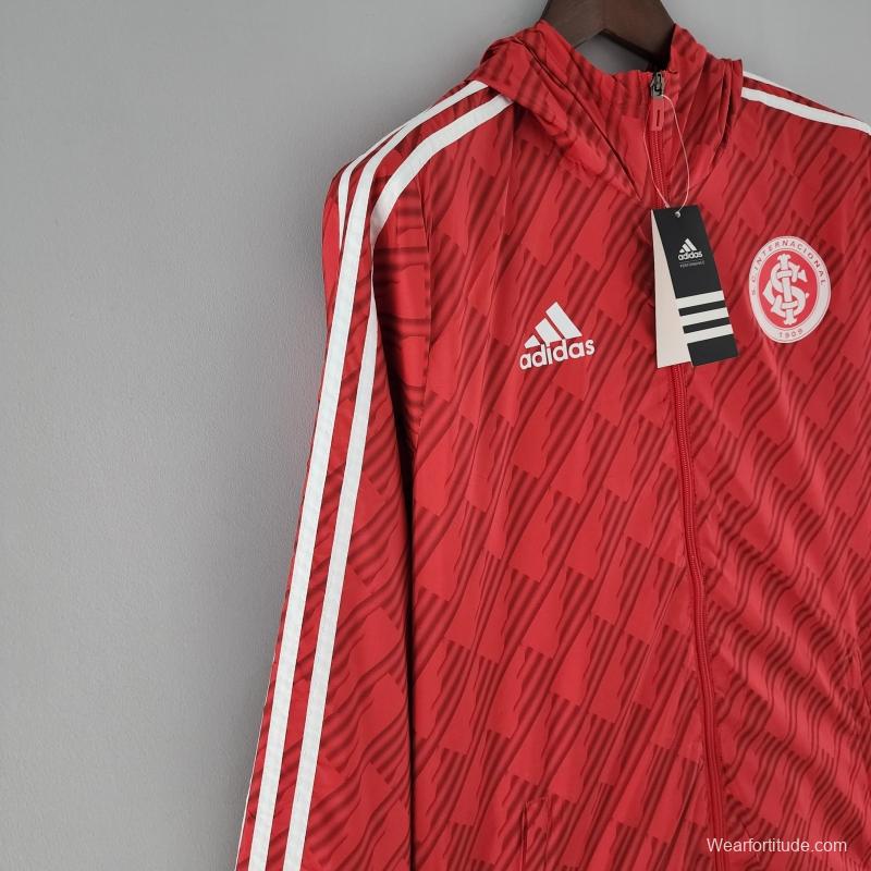 2022 SC Internacional Windbreaker Red White Edge