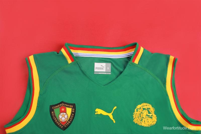 Retro 2002 Cameroon Home Soccer Jersey