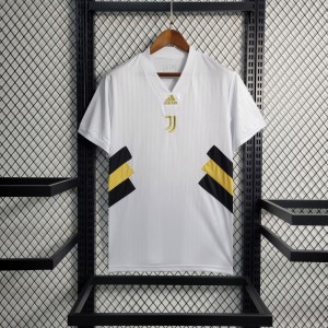 23-24 Juventus White Icon Jersey Embroidery Logo