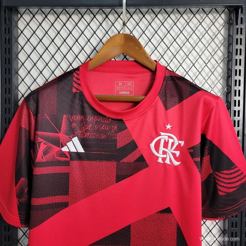 23-24 Flamengo Red Pre-Match Training Jersey